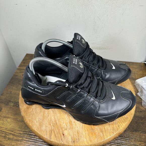 Nike Shox Shoes Mens Size 11.5 Black Silver 501524-091 Running Athletic Sneakers - Picture 1 of 9